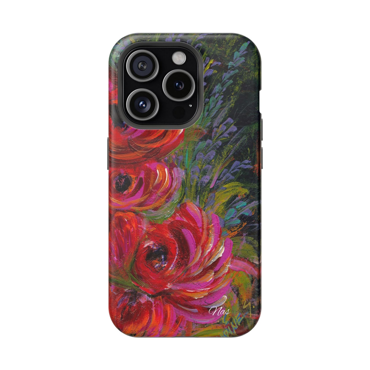 Peonies Phone Case -Original Art Design By Nadine A.S. , Gift for Her, Spring Accessory, Floral Lover, Mother's Day