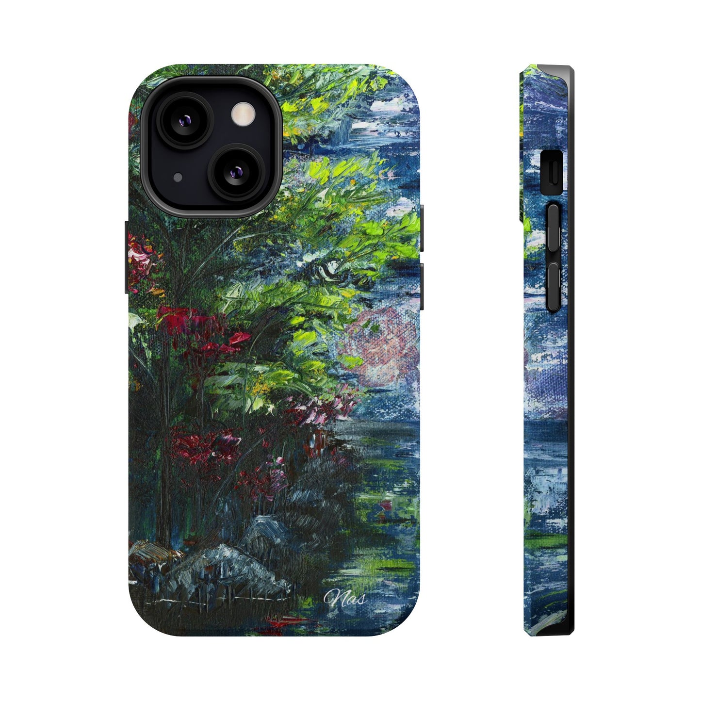 Landscape Phone Case -Original Art Design By Nadine A.S. , Gift for Her, Spring Accessory, Floral Lover, Mother's Day