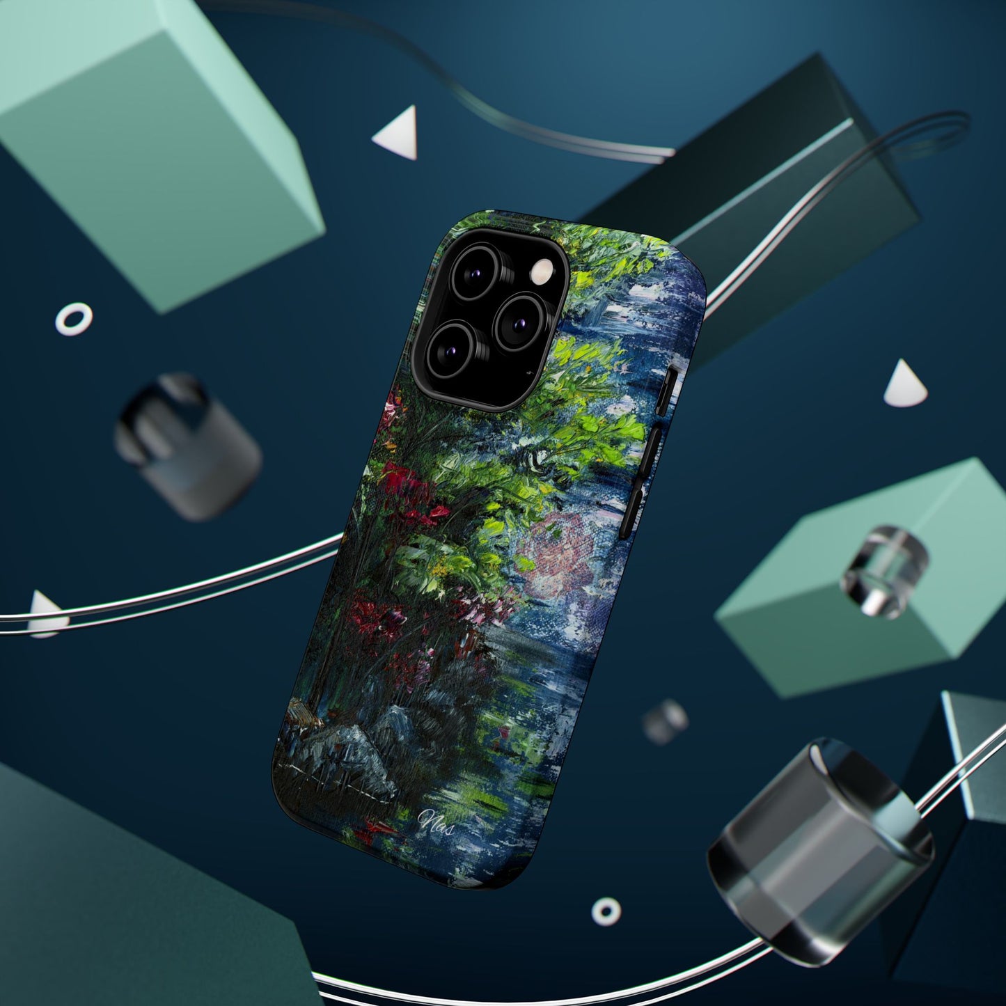 Landscape Phone Case -Original Art Design By Nadine A.S. , Gift for Her, Spring Accessory, Floral Lover, Mother's Day