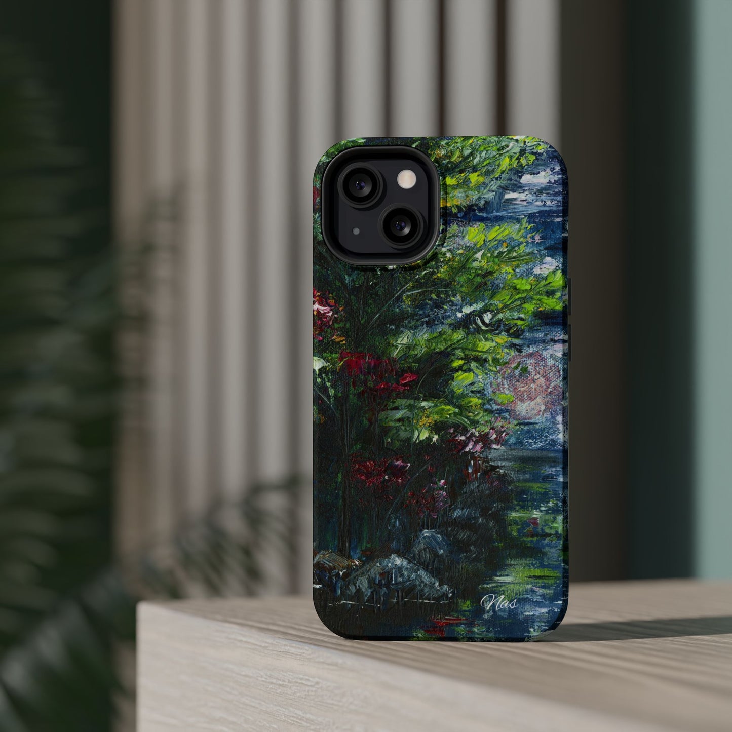 Landscape Phone Case -Original Art Design By Nadine A.S. , Gift for Her, Spring Accessory, Floral Lover, Mother's Day