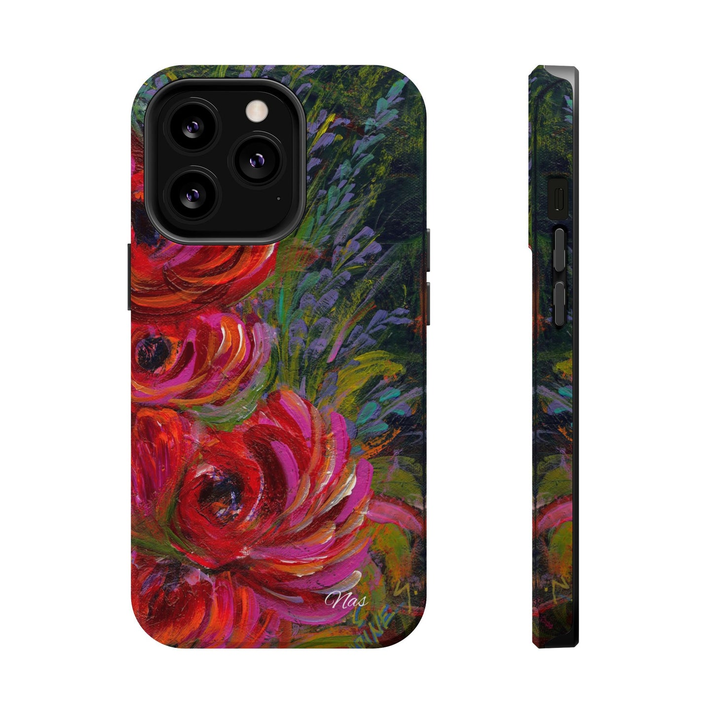 Peonies Phone Case -Original Art Design By Nadine A.S. , Gift for Her, Spring Accessory, Floral Lover, Mother's Day