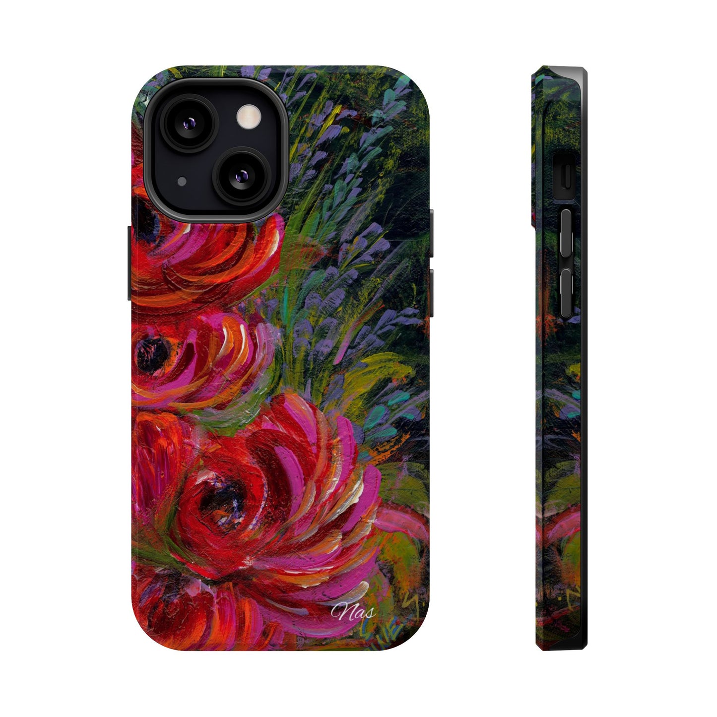 Peonies Phone Case -Original Art Design By Nadine A.S. , Gift for Her, Spring Accessory, Floral Lover, Mother's Day
