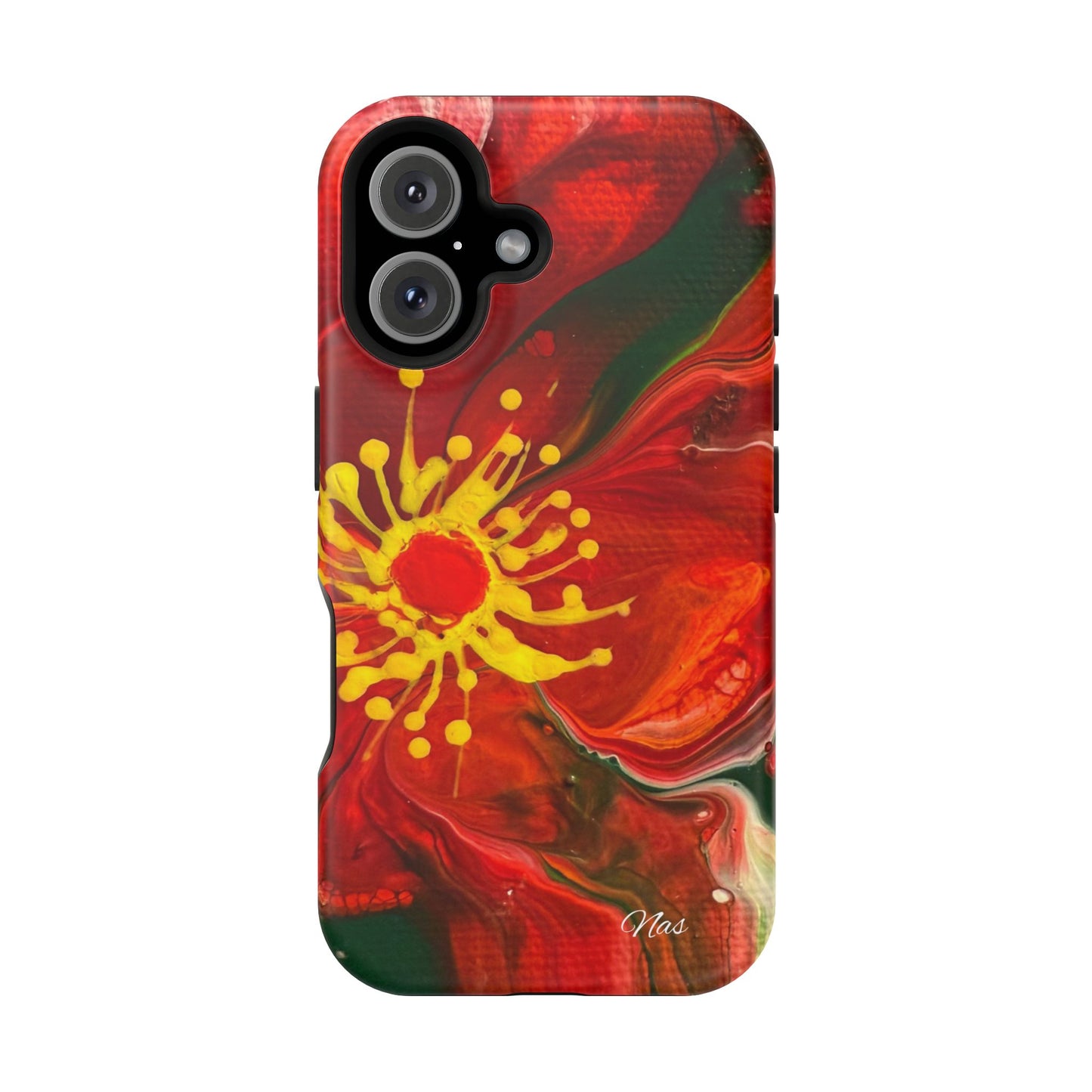 Vibrant Floral Phone Case -Original Art Design By Nadine A.S. , Gift for Her, Spring Accessory, Floral Lover, Mother's Day