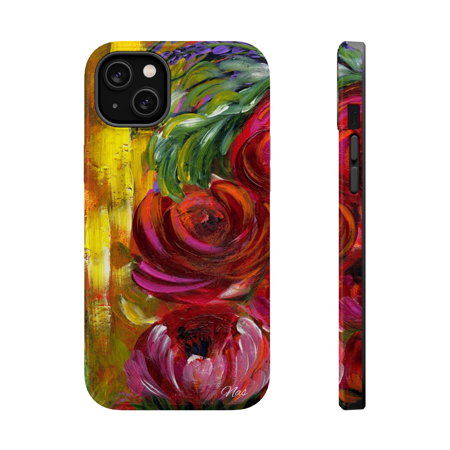 Peonies Phone Case -Original Art Design By Nadine A.S. , Gift for Her, Spring Accessory, Floral Lover, Mother's Day