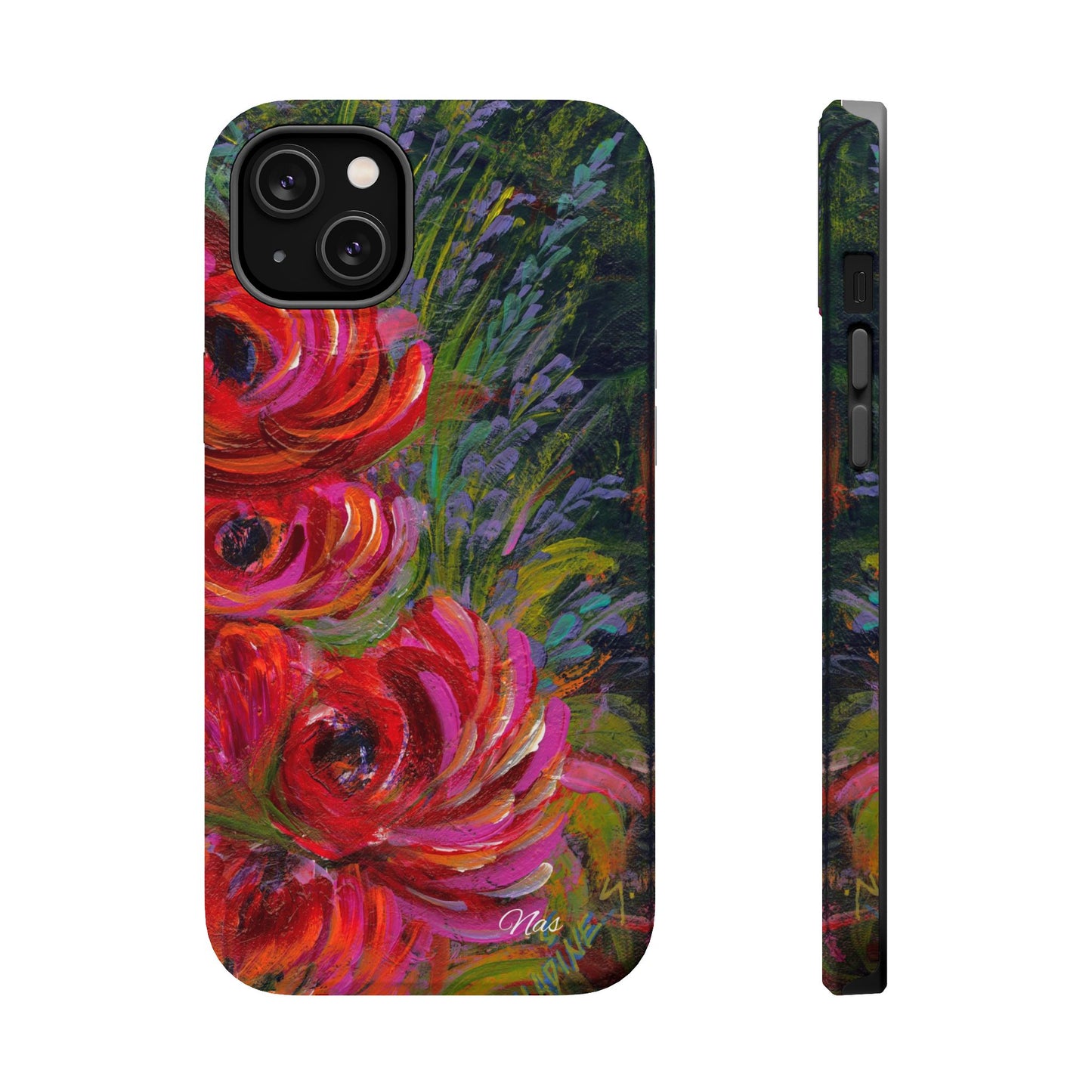 Peonies Phone Case -Original Art Design By Nadine A.S. , Gift for Her, Spring Accessory, Floral Lover, Mother's Day