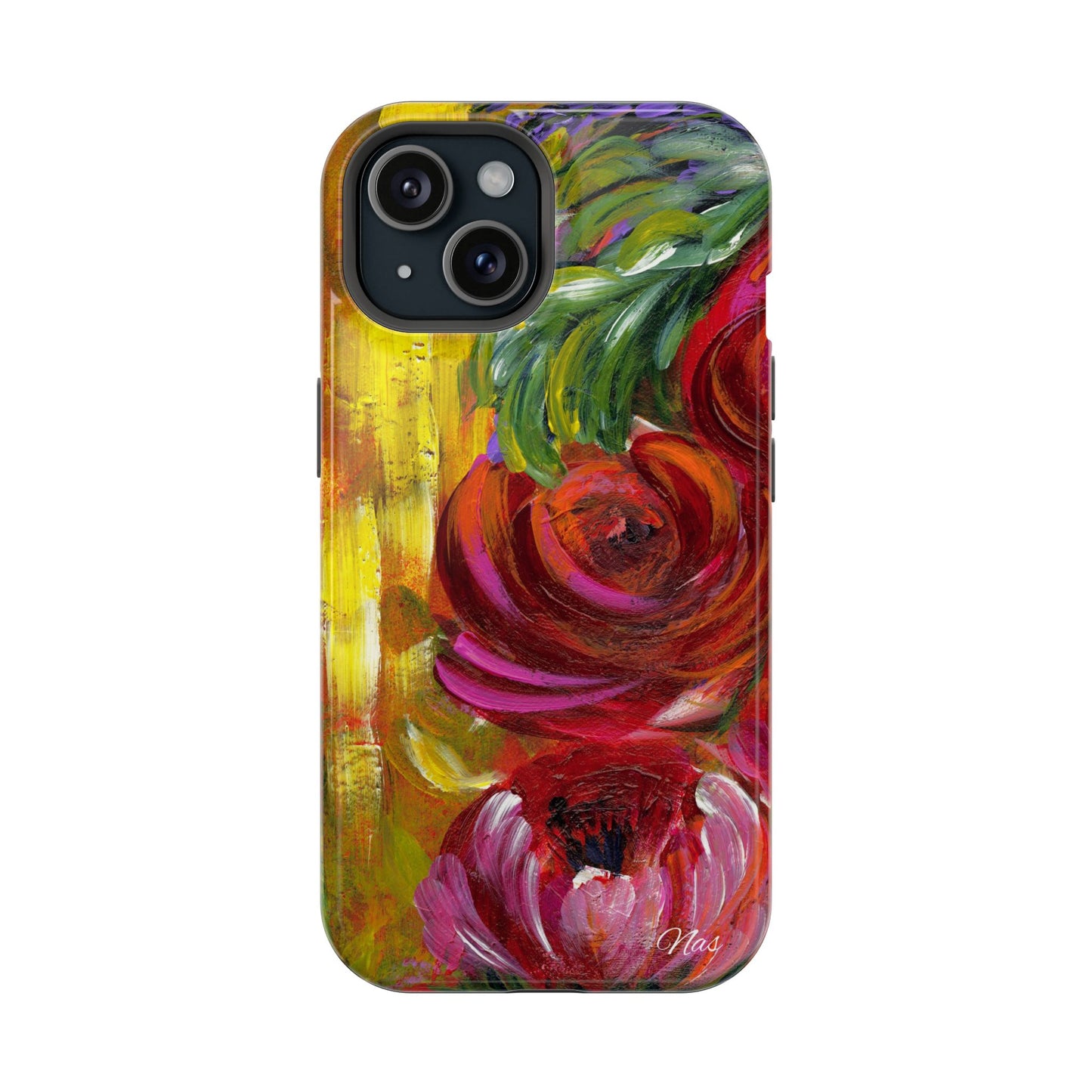 Peonies Phone Case -Original Art Design By Nadine A.S. , Gift for Her, Spring Accessory, Floral Lover, Mother's Day