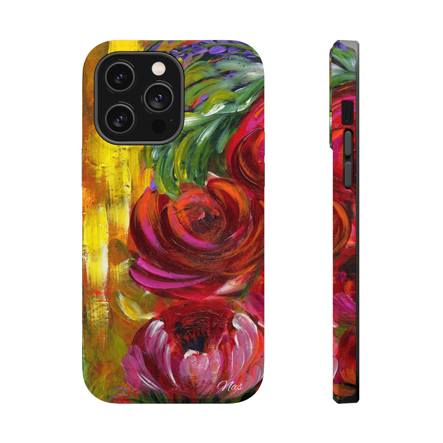 Peonies Phone Case -Original Art Design By Nadine A.S. , Gift for Her, Spring Accessory, Floral Lover, Mother's Day