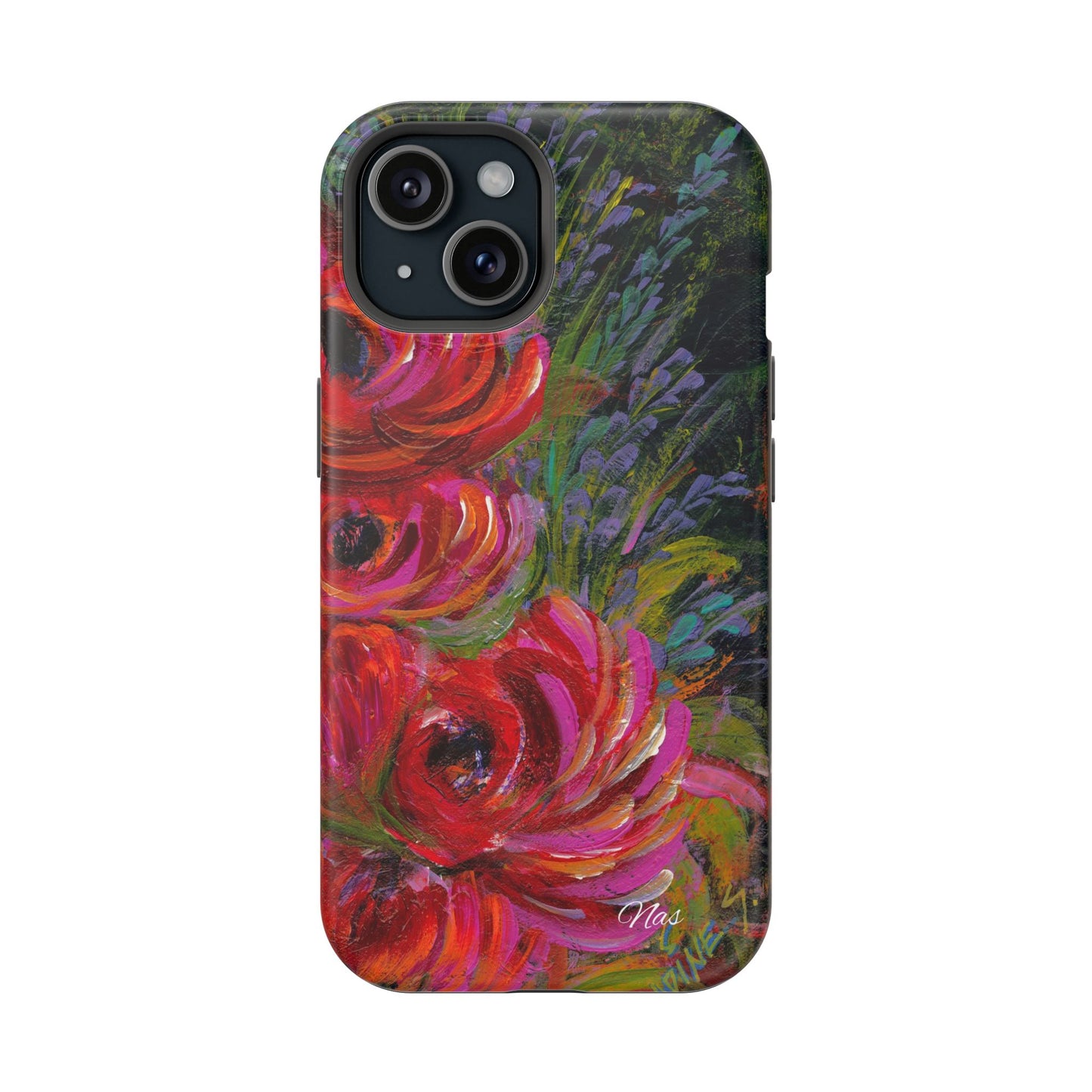 Peonies Phone Case -Original Art Design By Nadine A.S. , Gift for Her, Spring Accessory, Floral Lover, Mother's Day