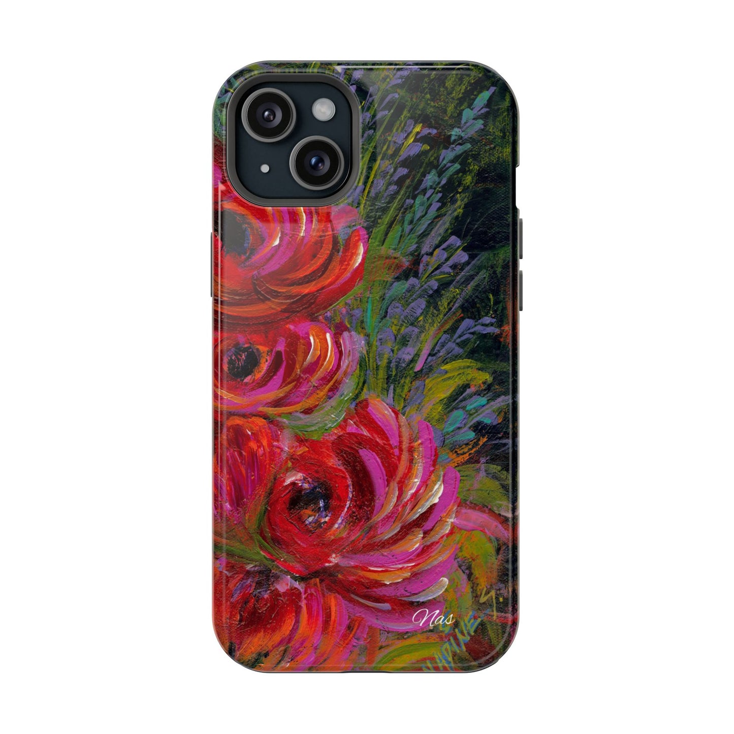 Peonies Phone Case -Original Art Design By Nadine A.S. , Gift for Her, Spring Accessory, Floral Lover, Mother's Day