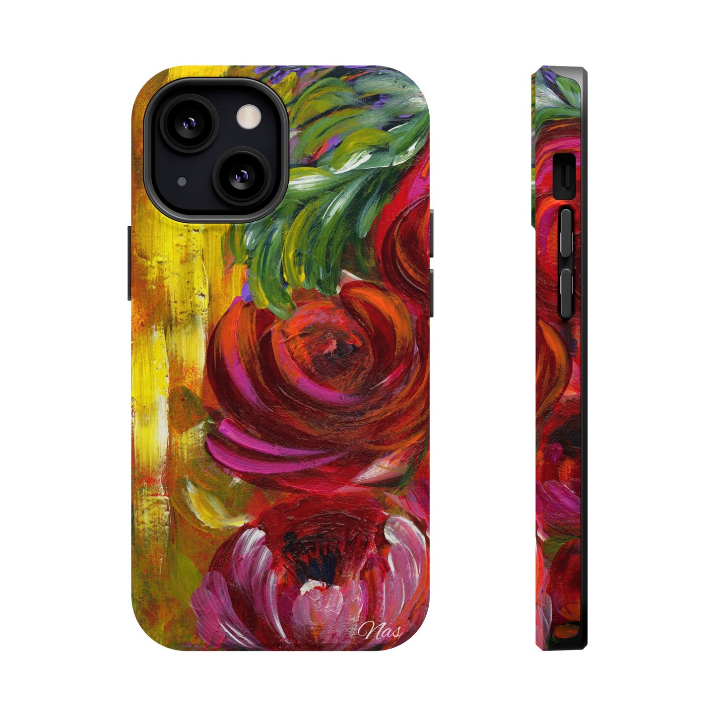 Peonies Phone Case -Original Art Design By Nadine A.S. , Gift for Her, Spring Accessory, Floral Lover, Mother's Day