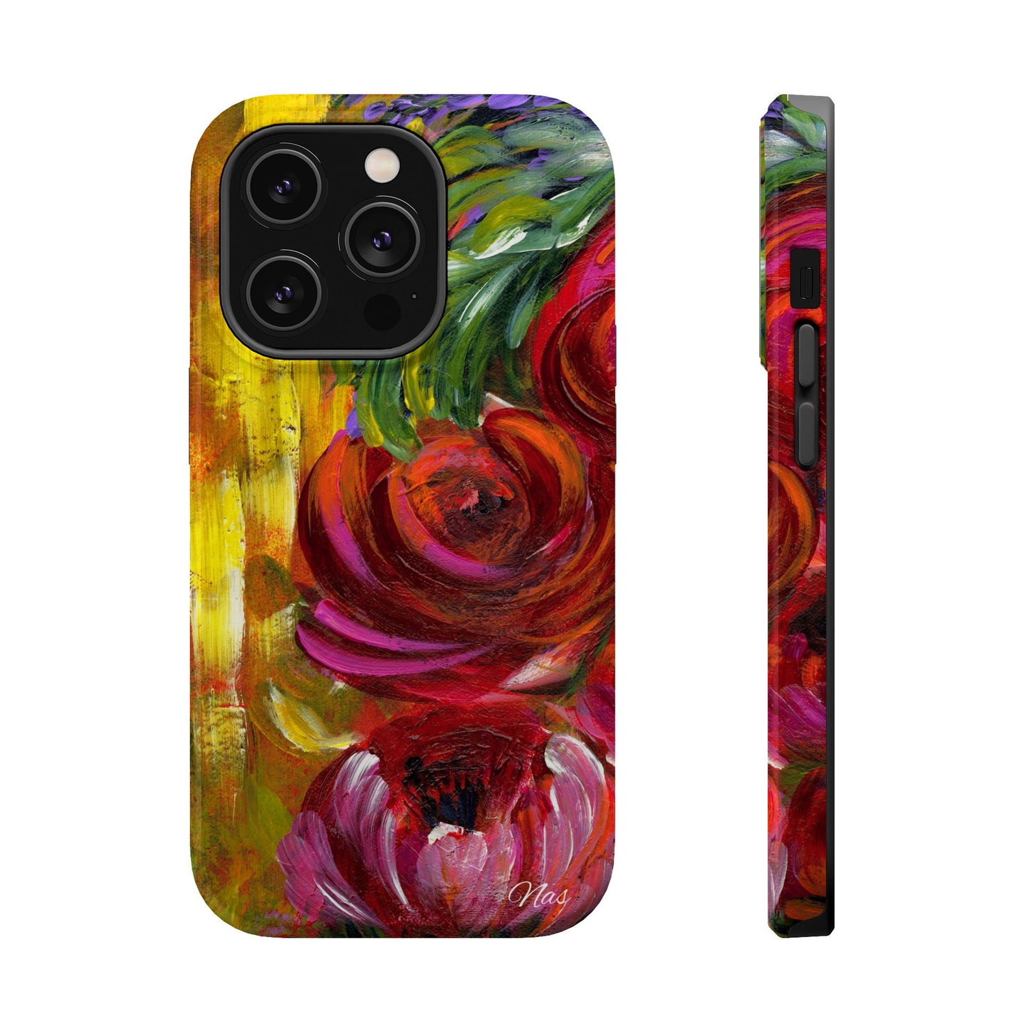 Peonies Phone Case -Original Art Design By Nadine A.S. , Gift for Her, Spring Accessory, Floral Lover, Mother's Day