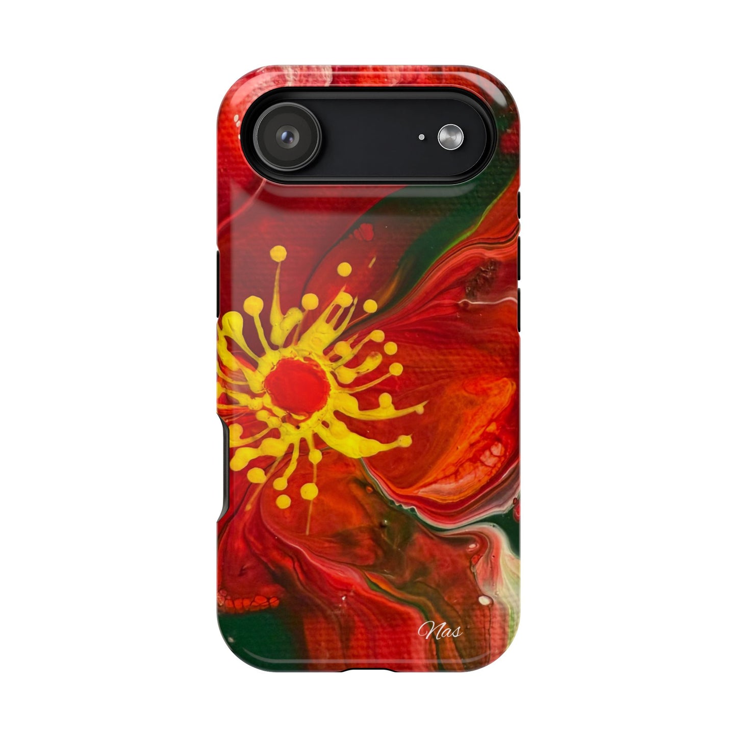 Vibrant Floral Phone Case -Original Art Design By Nadine A.S. , Gift for Her, Spring Accessory, Floral Lover, Mother's Day