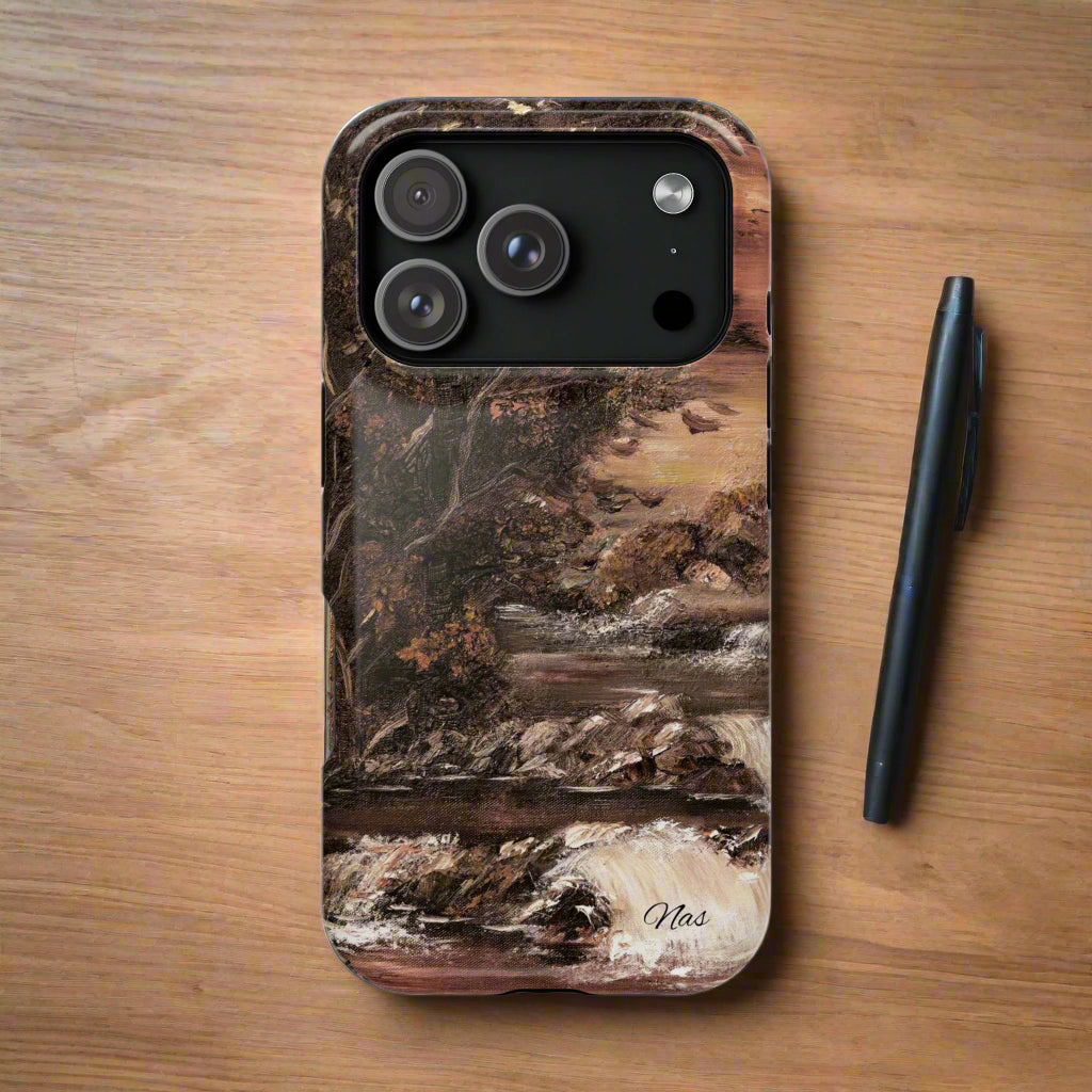 Landscape Phone Case -Original Art Design By Nadine A.S. , Gift for Her, Spring Accessory, Floral Lover, Mother's Day