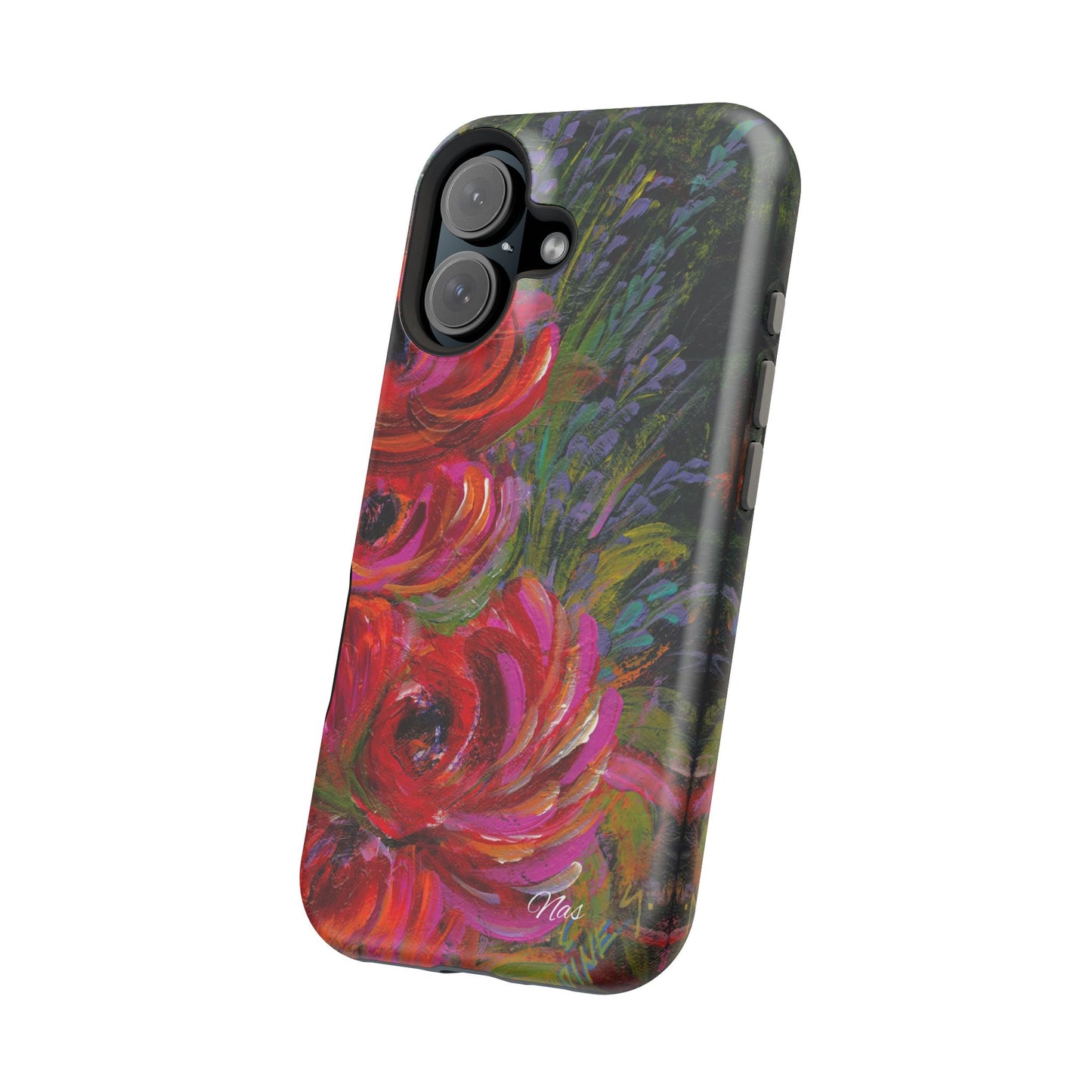 Peonies Phone Case -Original Art Design By Nadine A.S. , Gift for Her, Spring Accessory, Floral Lover, Mother's Day