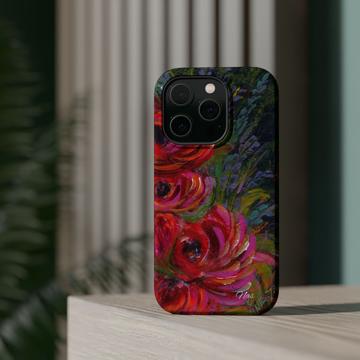 Peonies Phone Case -Original Art Design By Nadine A.S. , Gift for Her, Spring Accessory, Floral Lover, Mother's Day