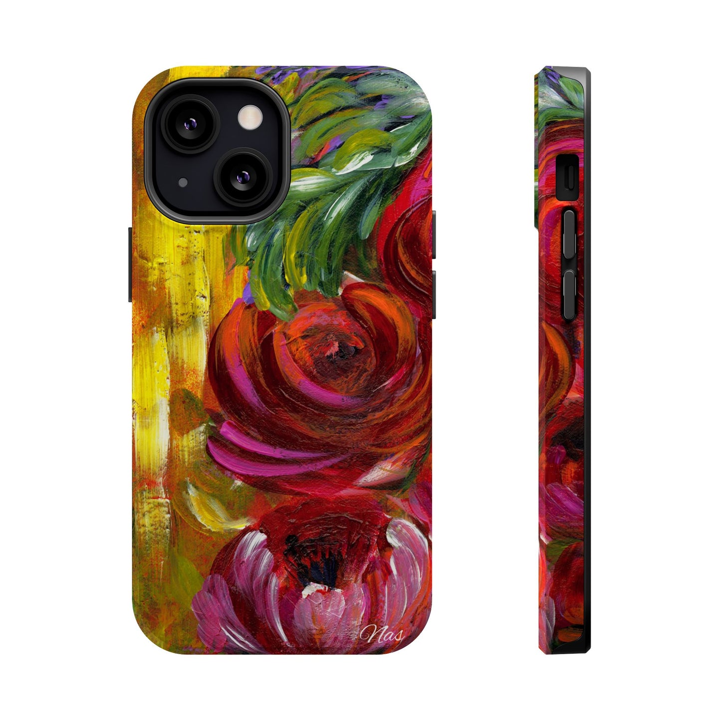 Peonies Phone Case -Original Art Design By Nadine A.S. , Gift for Her, Spring Accessory, Floral Lover, Mother's Day