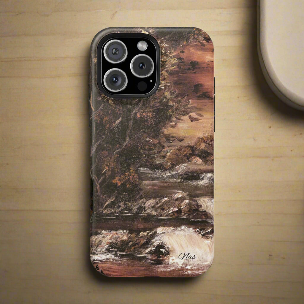 Landscape Phone Case -Original Art Design By Nadine A.S. , Gift for Her, Spring Accessory, Floral Lover, Mother's Day