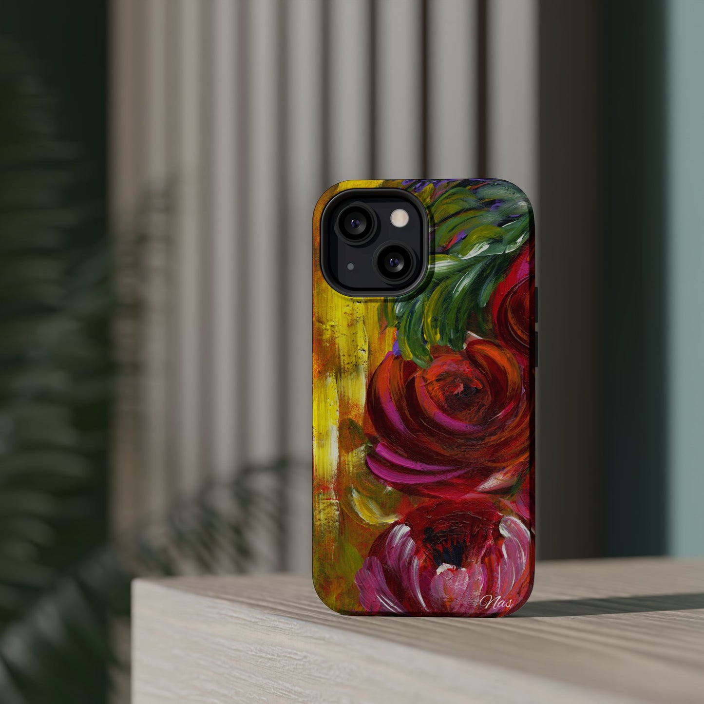 Peonies Phone Case -Original Art Design By Nadine A.S. , Gift for Her, Spring Accessory, Floral Lover, Mother's Day