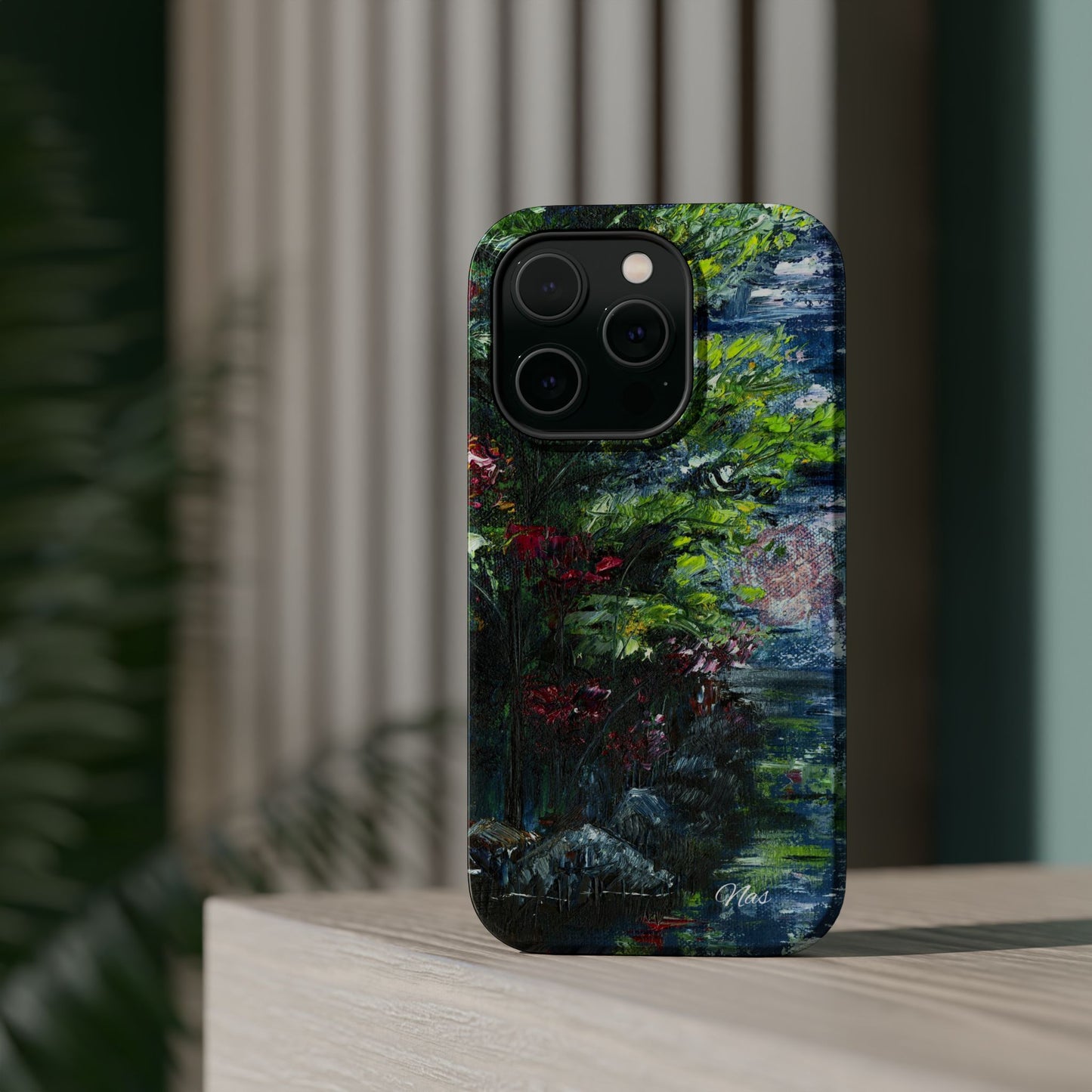 Landscape Phone Case -Original Art Design By Nadine A.S. , Gift for Her, Spring Accessory, Floral Lover, Mother's Day