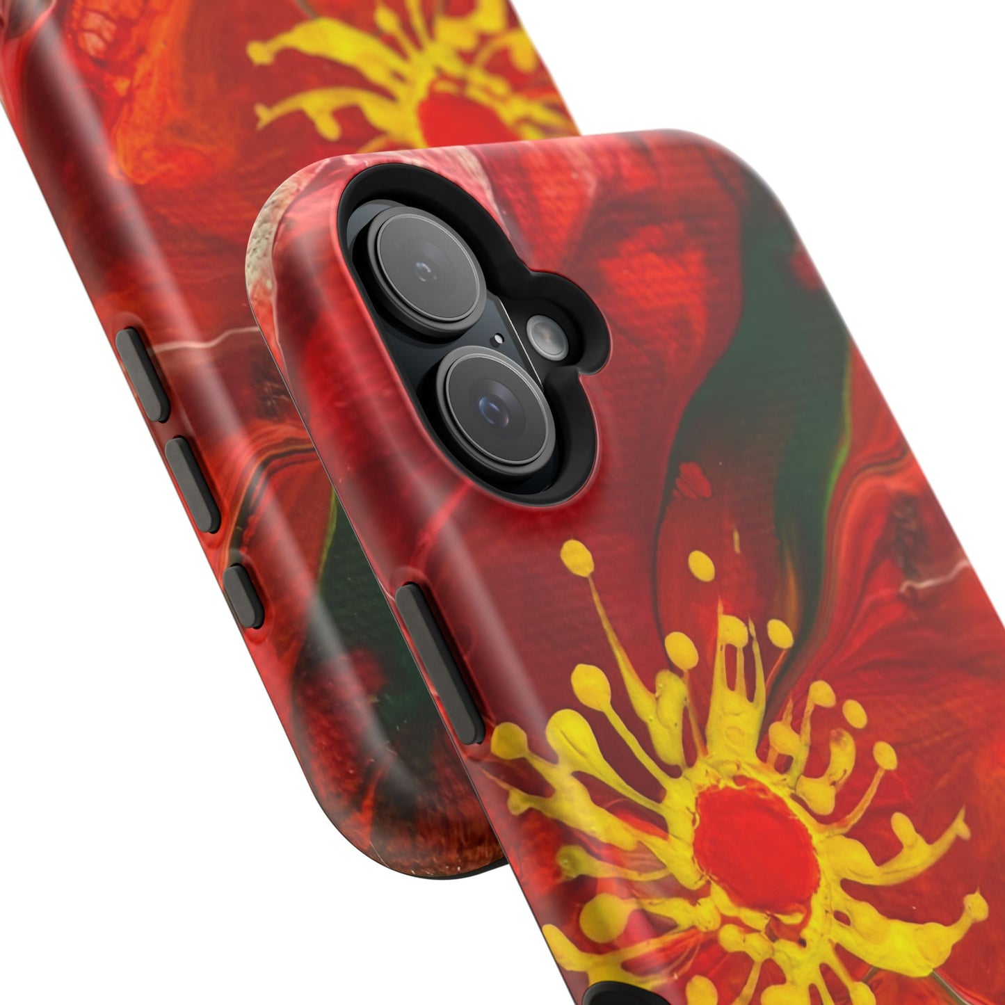 Vibrant Floral Phone Case -Original Art Design By Nadine A.S. , Gift for Her, Spring Accessory, Floral Lover, Mother's Day