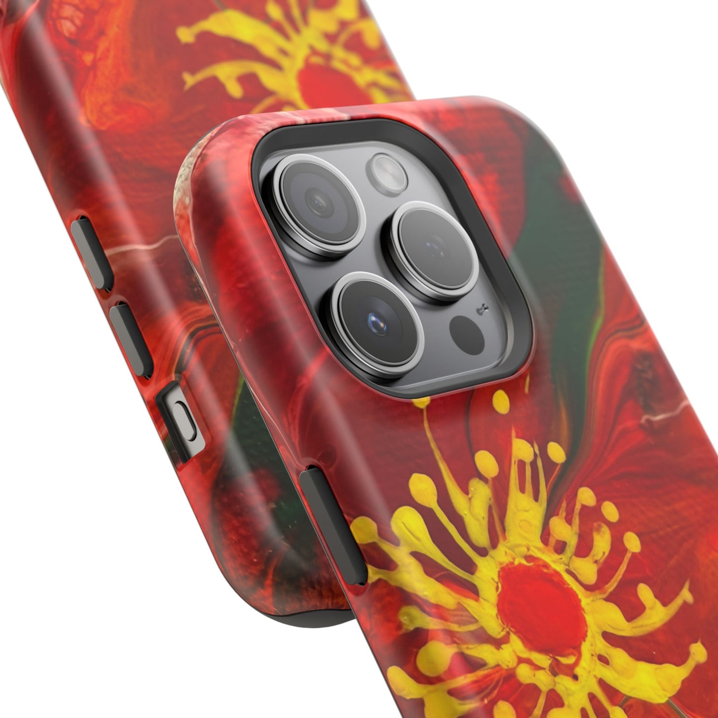 Vibrant Floral Phone Case -Original Art Design By Nadine A.S. , Gift for Her, Spring Accessory, Floral Lover, Mother's Day