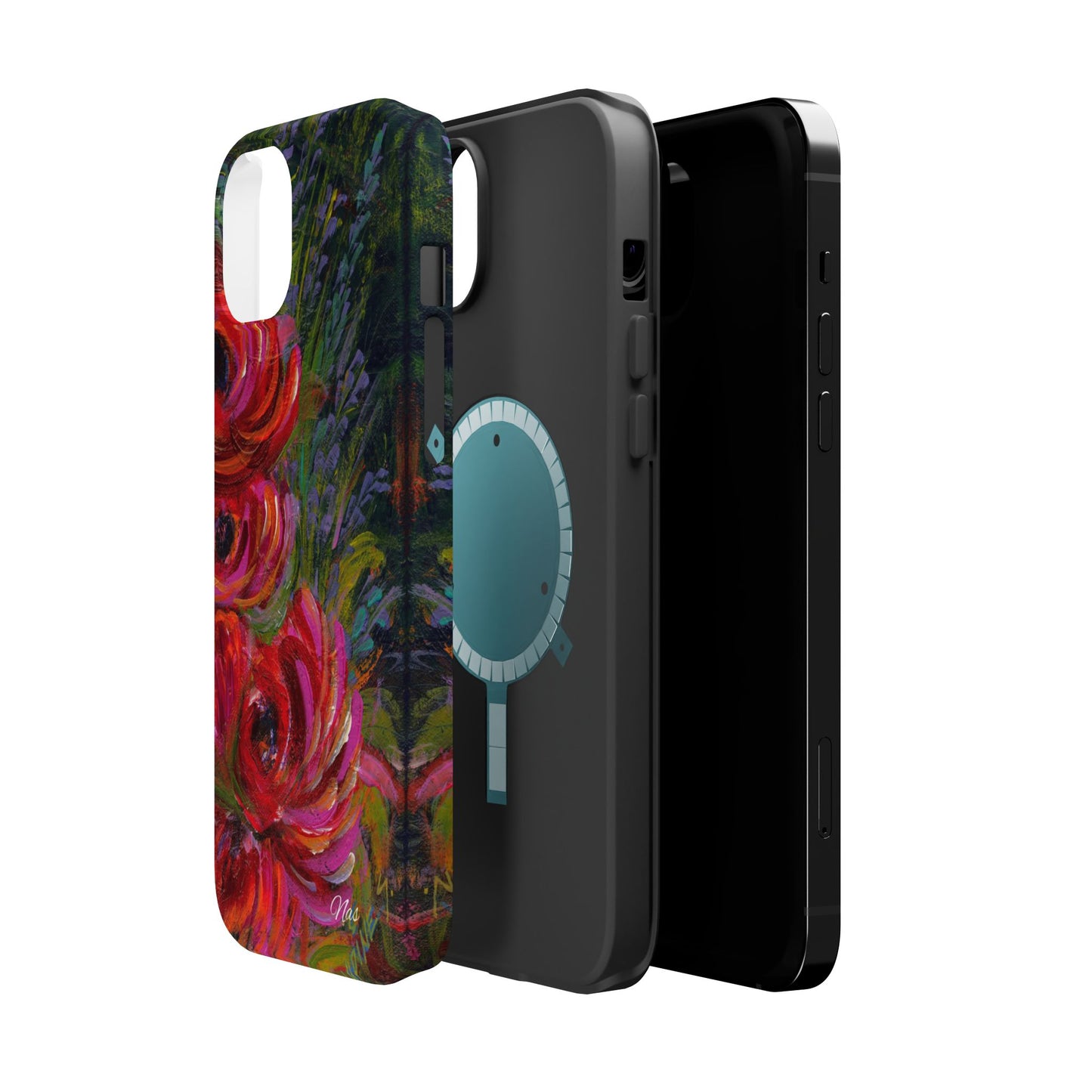 Peonies Phone Case -Original Art Design By Nadine A.S. , Gift for Her, Spring Accessory, Floral Lover, Mother's Day