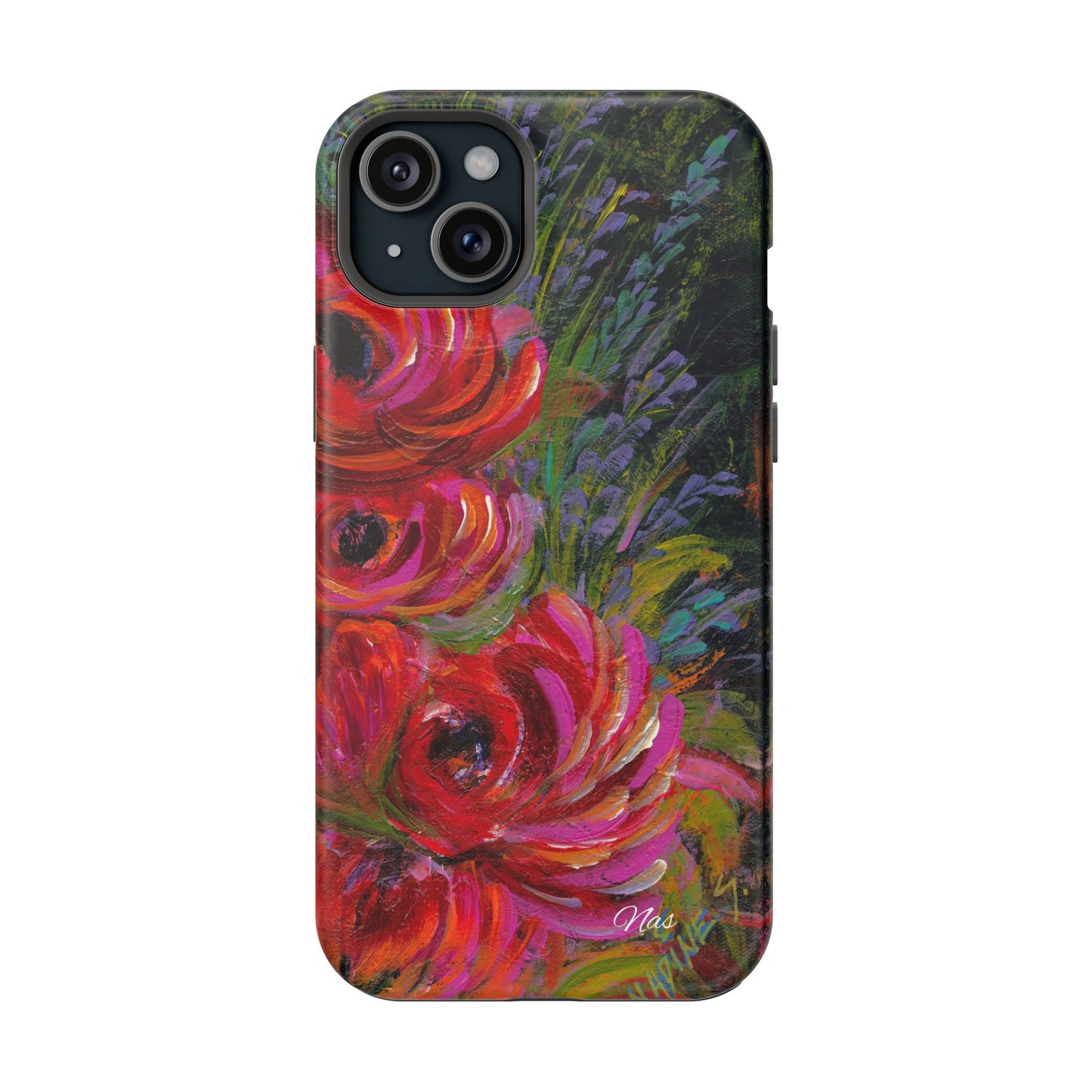 Peonies Phone Case -Original Art Design By Nadine A.S. , Gift for Her, Spring Accessory, Floral Lover, Mother's Day