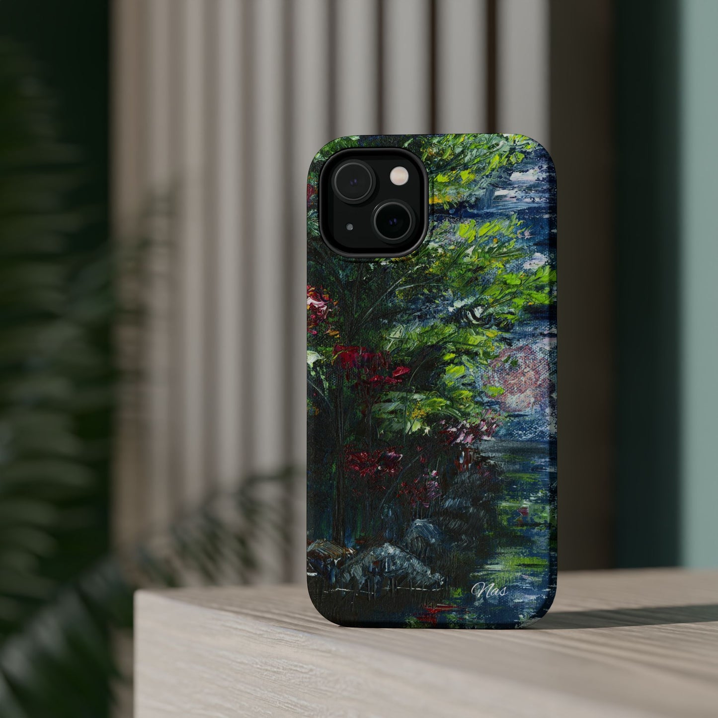 Landscape Phone Case -Original Art Design By Nadine A.S. , Gift for Her, Spring Accessory, Floral Lover, Mother's Day