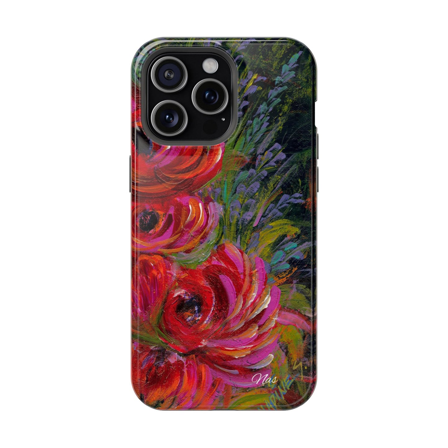 Peonies Phone Case -Original Art Design By Nadine A.S. , Gift for Her, Spring Accessory, Floral Lover, Mother's Day
