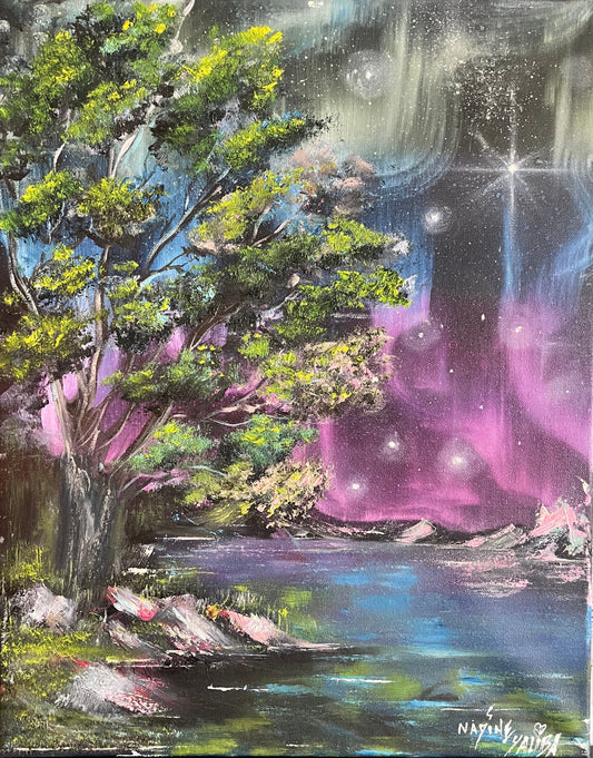 Cosmic Veil – Original Oil Painting