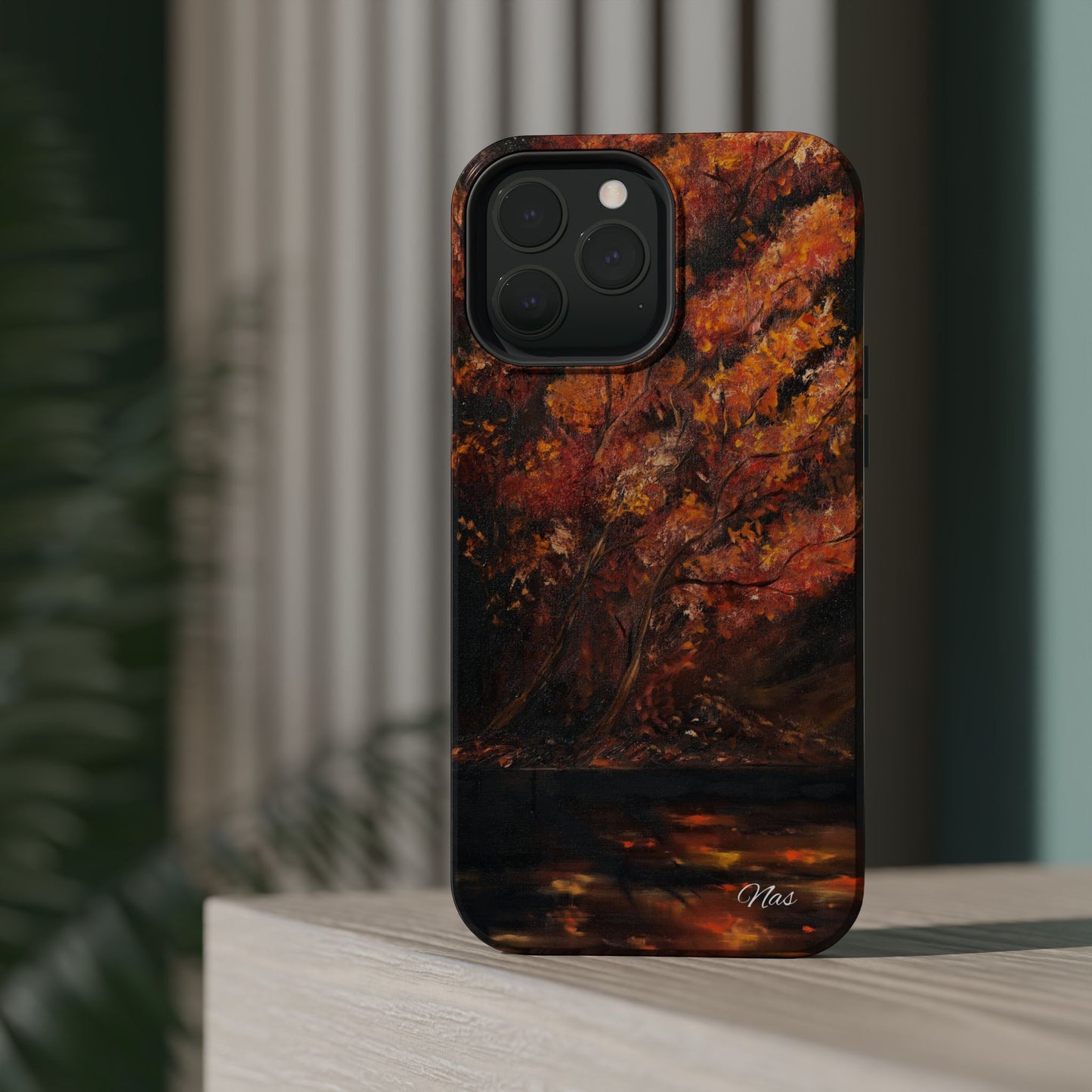 Fall Landscape Phone Case -Original Art Design By Nadine A.S. , Gift for Her, Spring Accessory, Floral Lover, Mother's Day