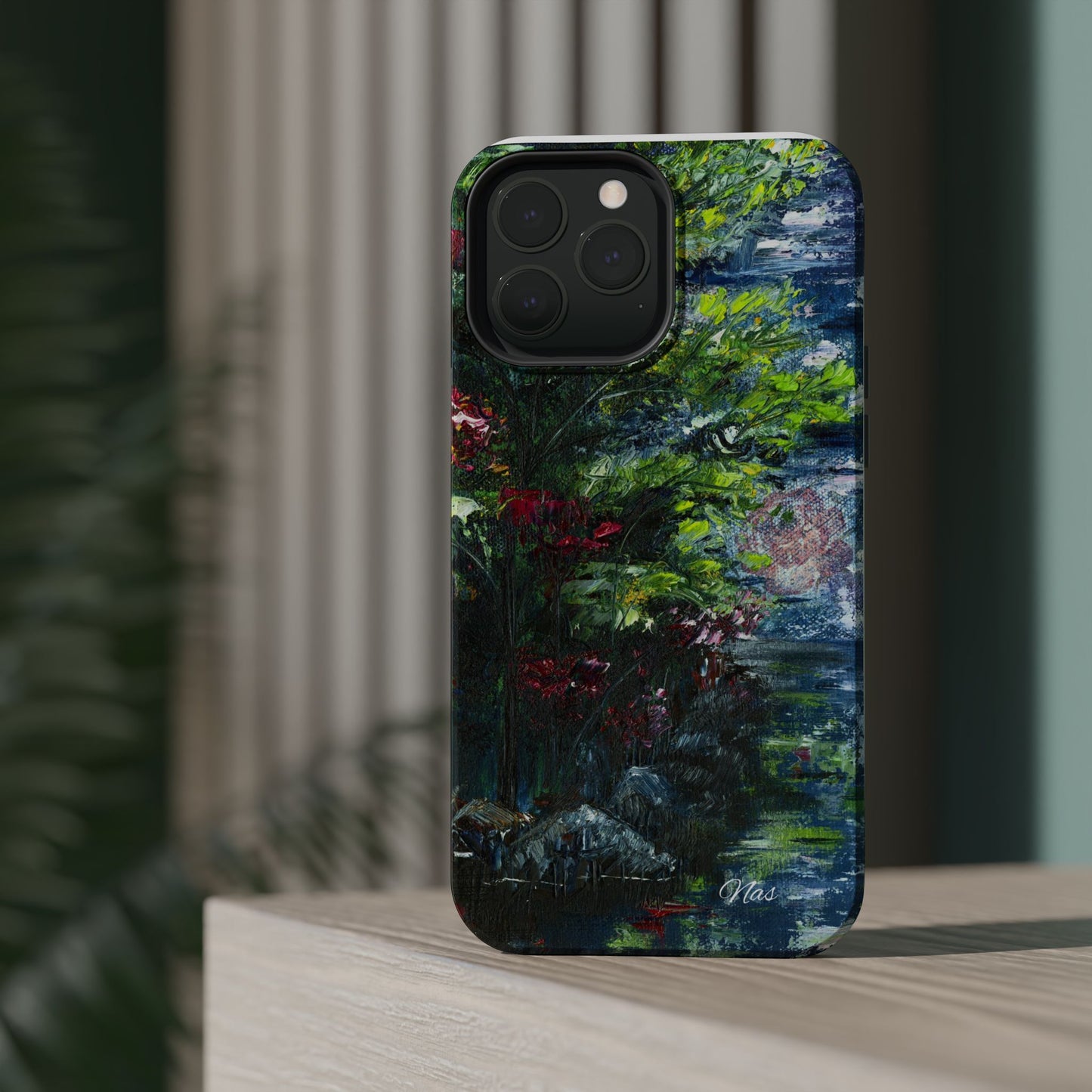 Landscape Phone Case -Original Art Design By Nadine A.S. , Gift for Her, Spring Accessory, Floral Lover, Mother's Day