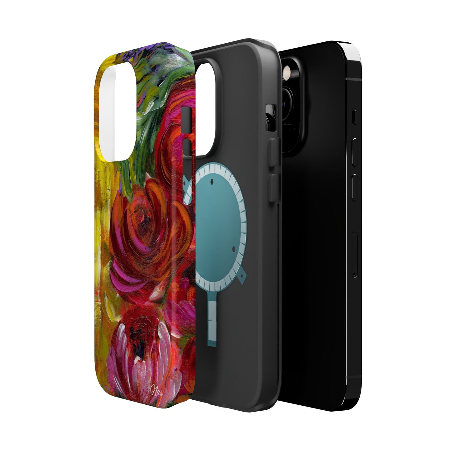 Peonies Phone Case -Original Art Design By Nadine A.S. , Gift for Her, Spring Accessory, Floral Lover, Mother's Day