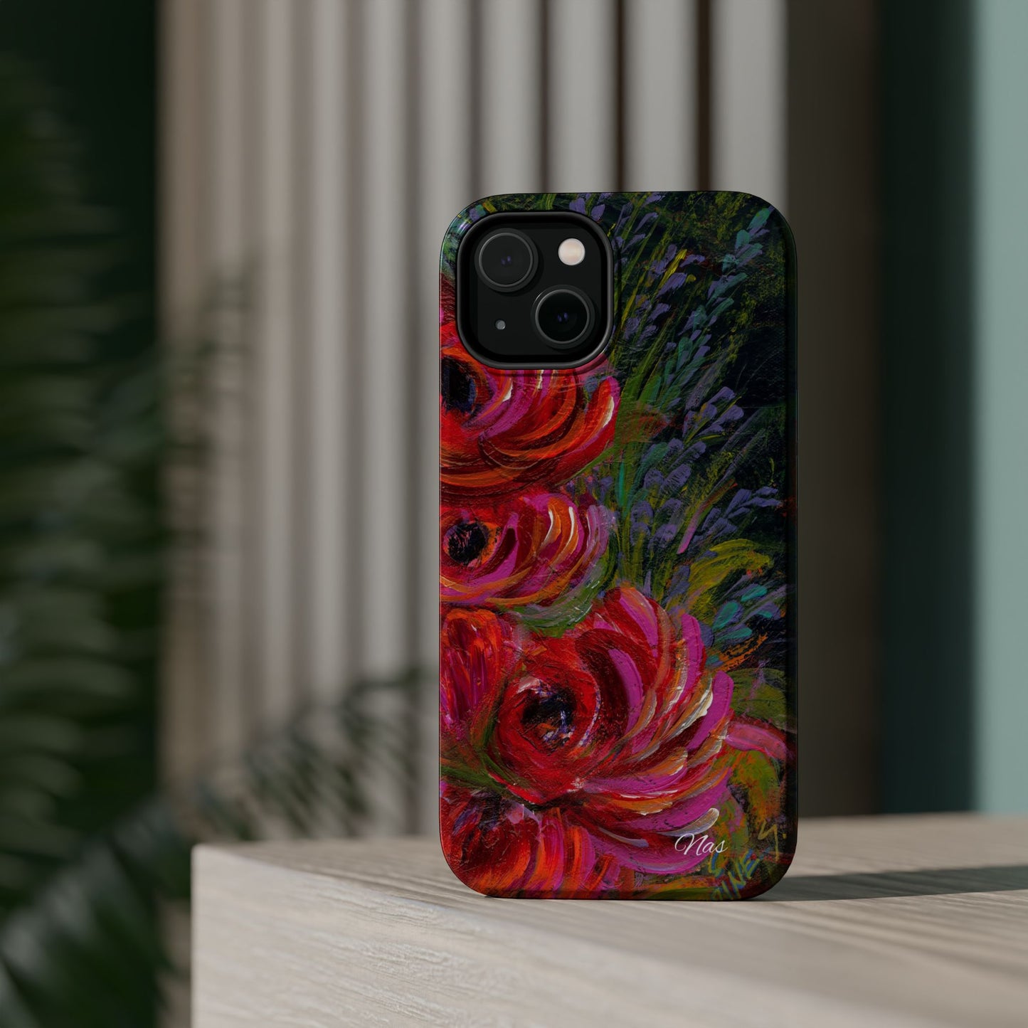 Peonies Phone Case -Original Art Design By Nadine A.S. , Gift for Her, Spring Accessory, Floral Lover, Mother's Day