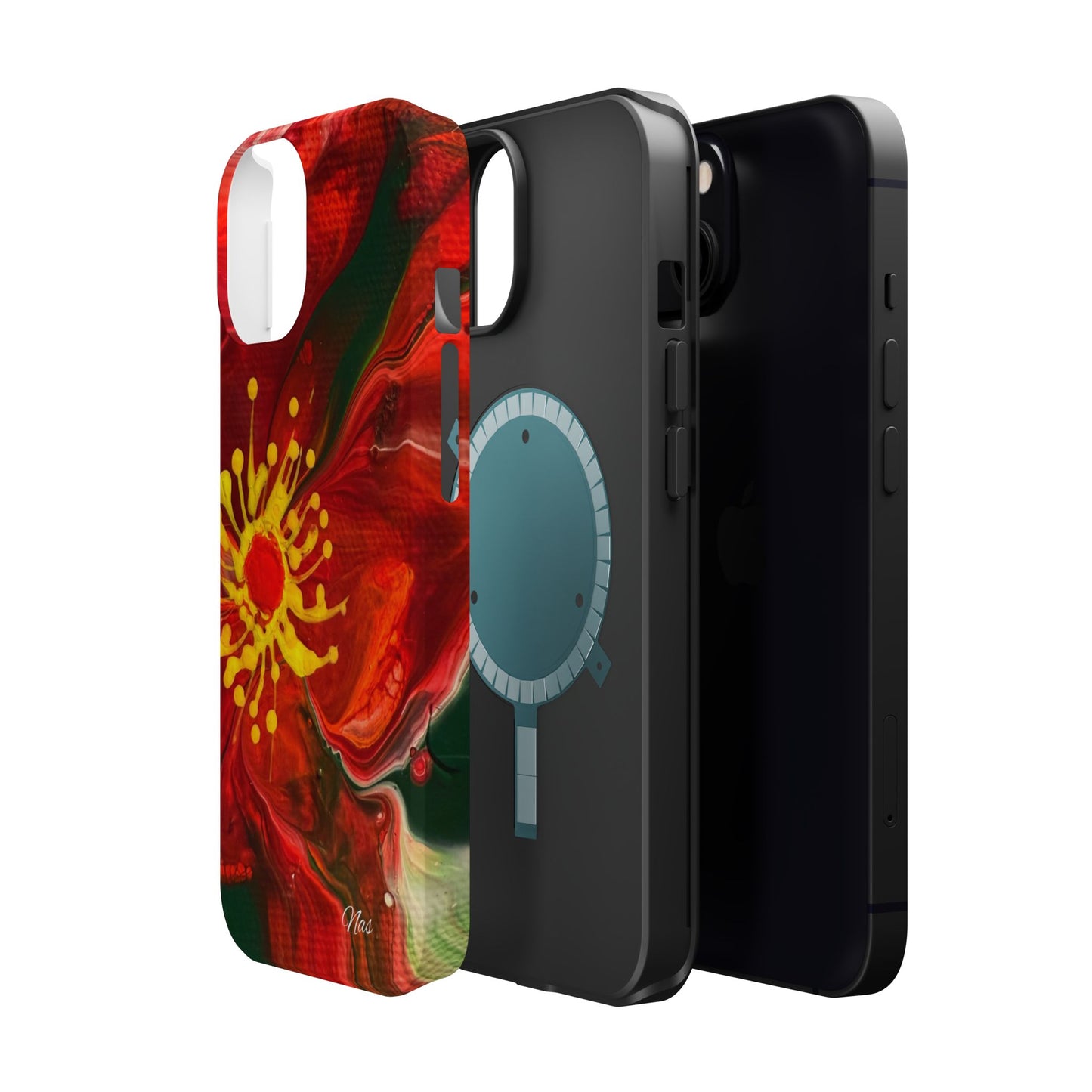 Vibrant Floral Phone Case -Original Art Design By Nadine A.S. , Gift for Her, Spring Accessory, Floral Lover, Mother's Day