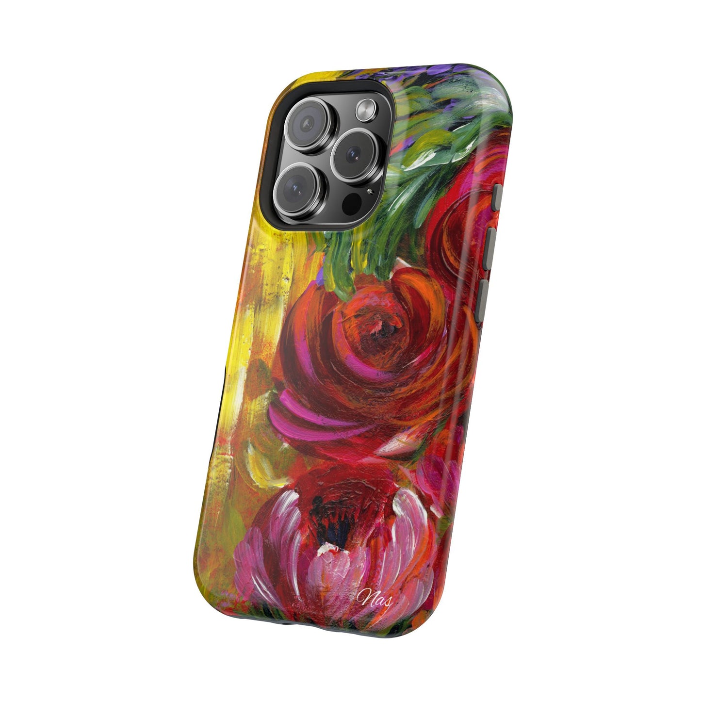 Peonies Phone Case -Original Art Design By Nadine A.S. , Gift for Her, Spring Accessory, Floral Lover, Mother's Day