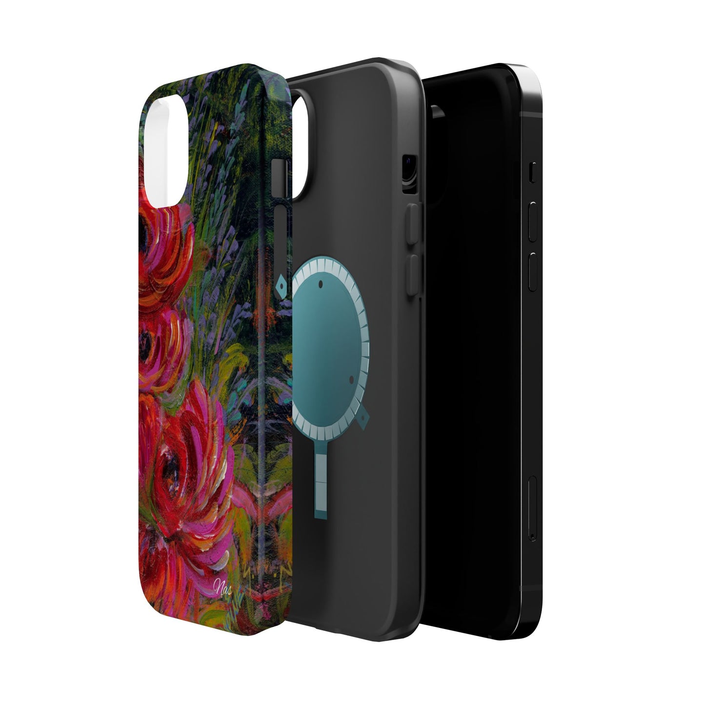 Peonies Phone Case -Original Art Design By Nadine A.S. , Gift for Her, Spring Accessory, Floral Lover, Mother's Day