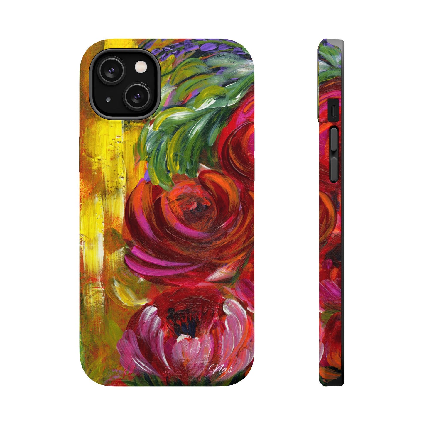 Peonies Phone Case -Original Art Design By Nadine A.S. , Gift for Her, Spring Accessory, Floral Lover, Mother's Day