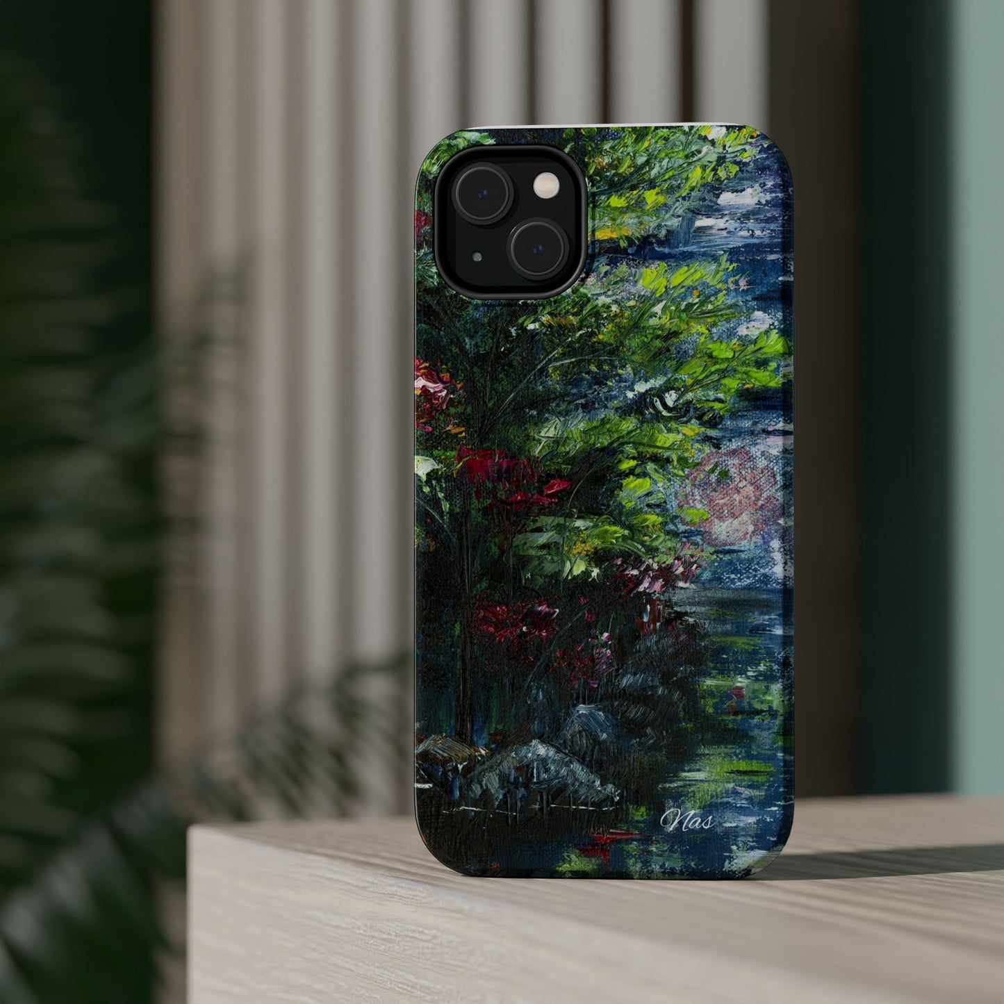 Landscape Phone Case -Original Art Design By Nadine A.S. , Gift for Her, Spring Accessory, Floral Lover, Mother's Day