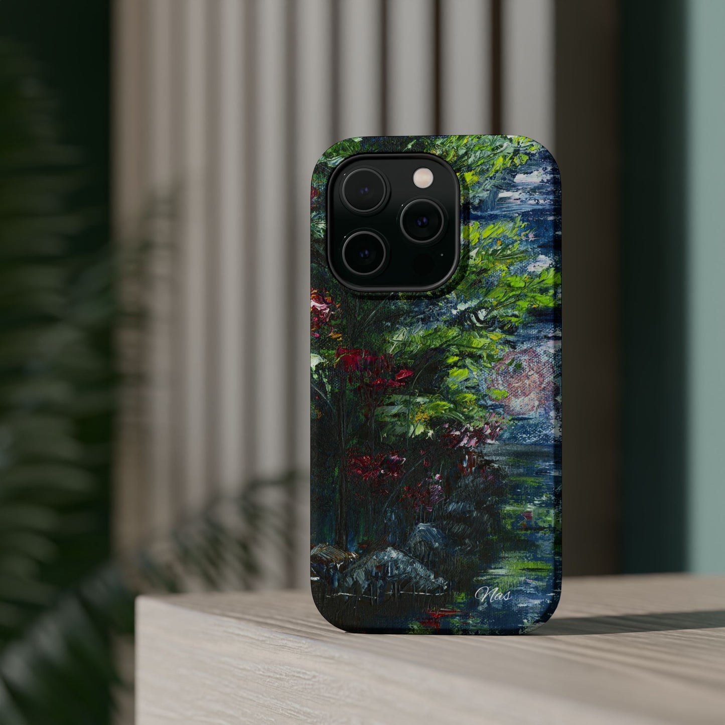 Landscape Phone Case -Original Art Design By Nadine A.S. , Gift for Her, Spring Accessory, Floral Lover, Mother's Day