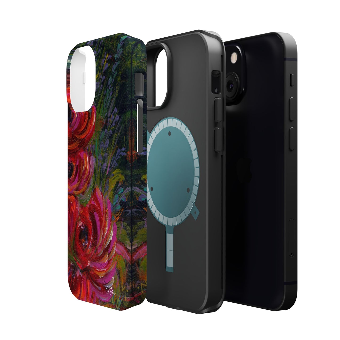 Peonies Phone Case -Original Art Design By Nadine A.S. , Gift for Her, Spring Accessory, Floral Lover, Mother's Day