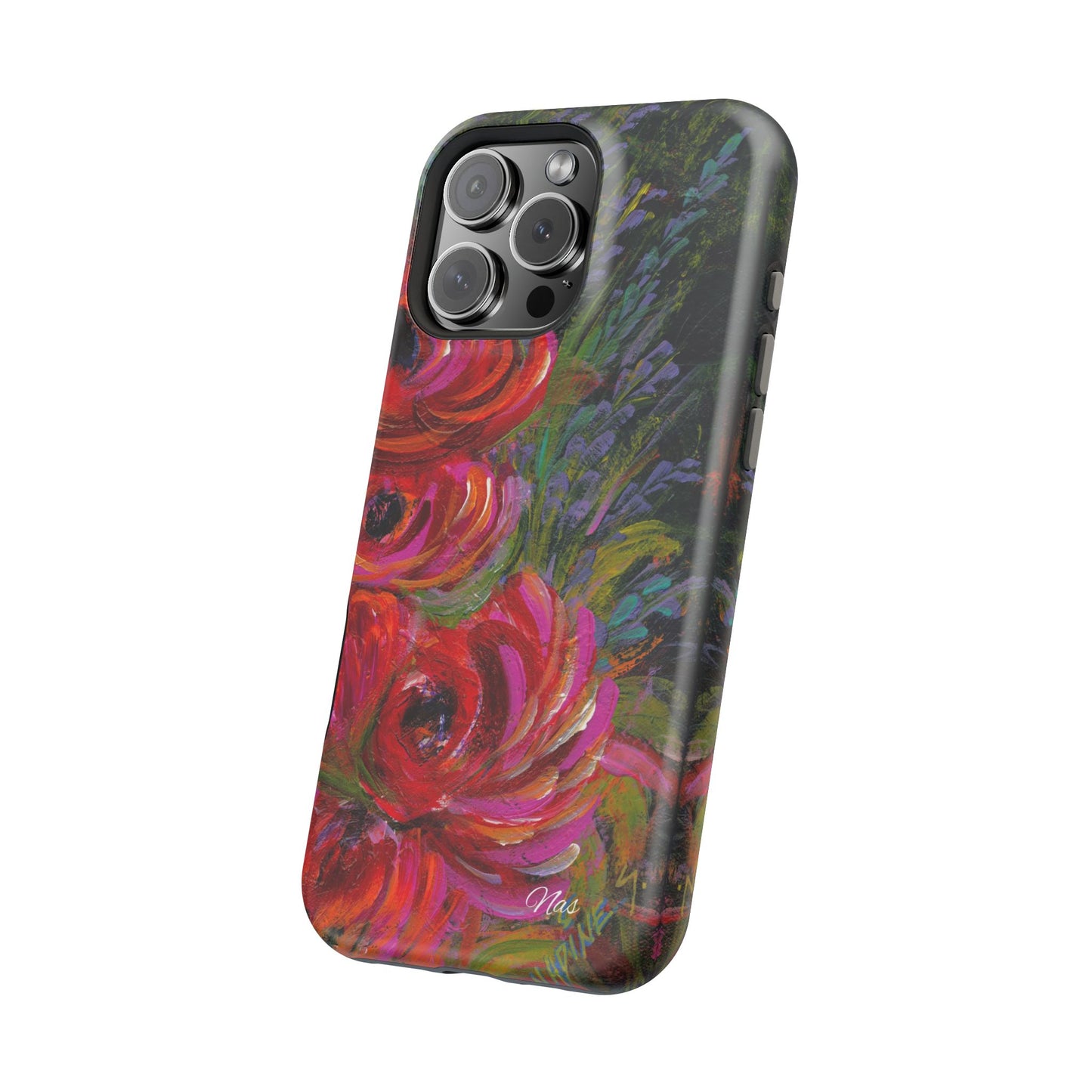 Peonies Phone Case -Original Art Design By Nadine A.S. , Gift for Her, Spring Accessory, Floral Lover, Mother's Day