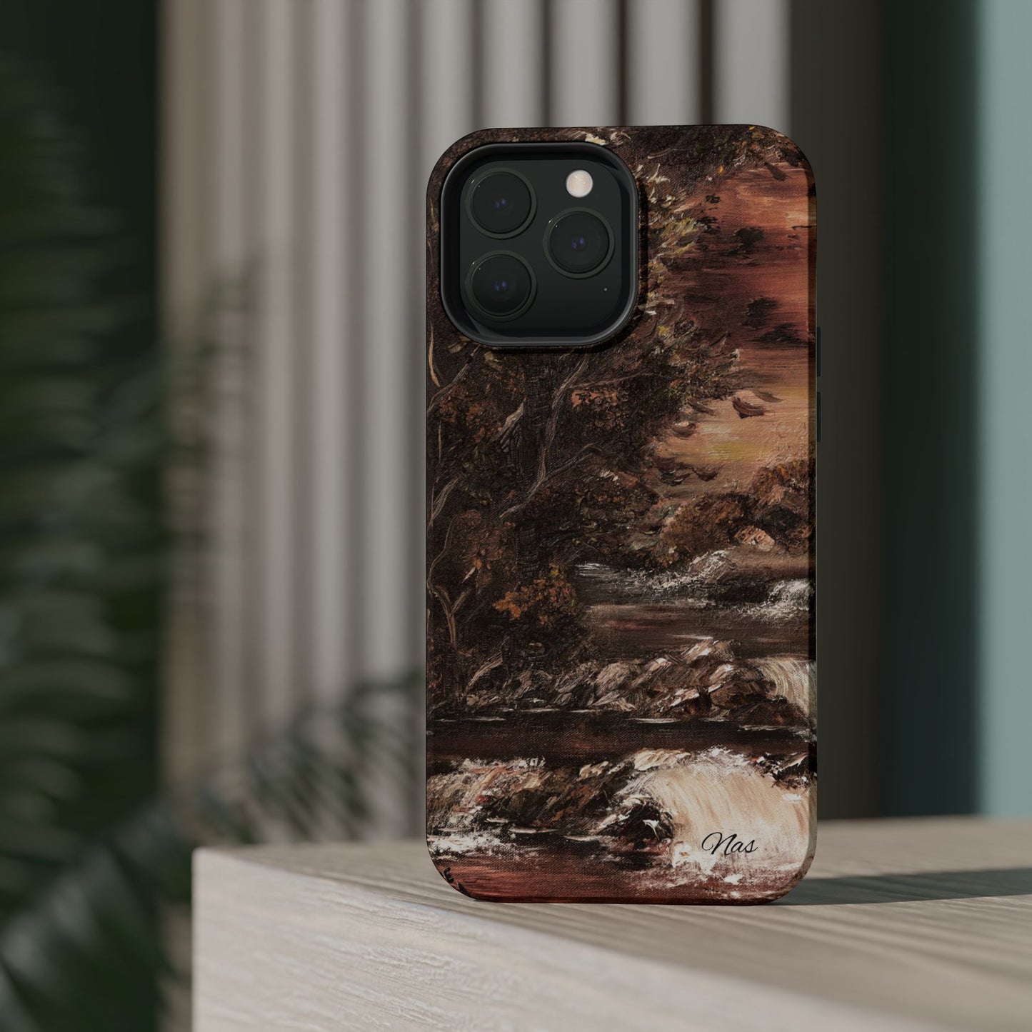 Landscape Phone Case -Original Art Design By Nadine A.S. , Gift for Her, Spring Accessory, Floral Lover, Mother's Day