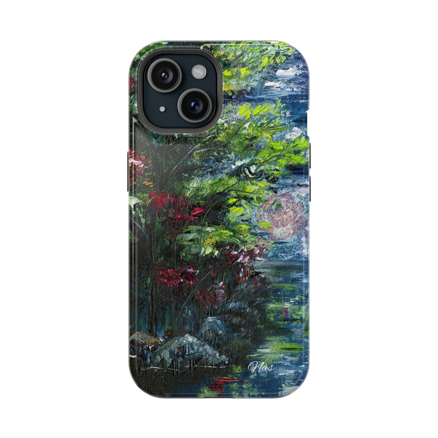 Landscape Phone Case -Original Art Design By Nadine A.S. , Gift for Her, Spring Accessory, Floral Lover, Mother's Day