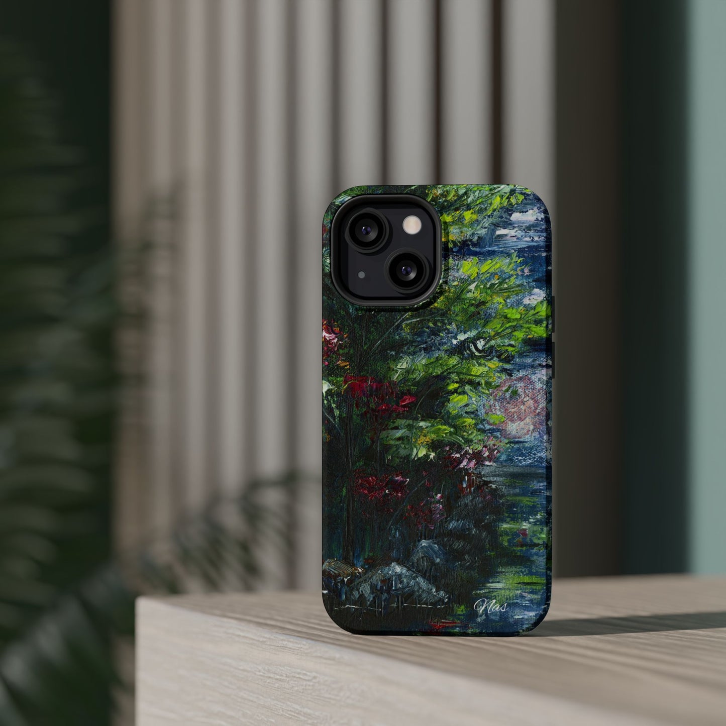 Landscape Phone Case -Original Art Design By Nadine A.S. , Gift for Her, Spring Accessory, Floral Lover, Mother's Day