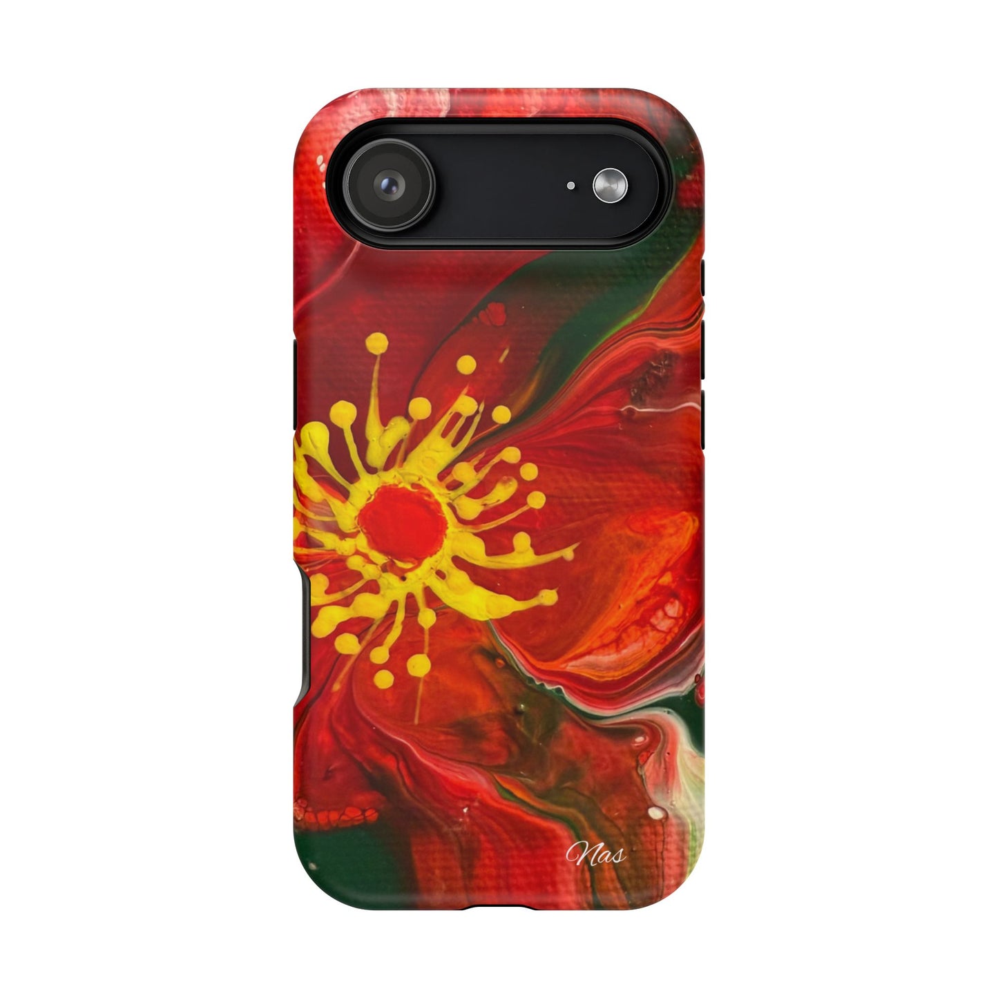 Vibrant Floral Phone Case -Original Art Design By Nadine A.S. , Gift for Her, Spring Accessory, Floral Lover, Mother's Day