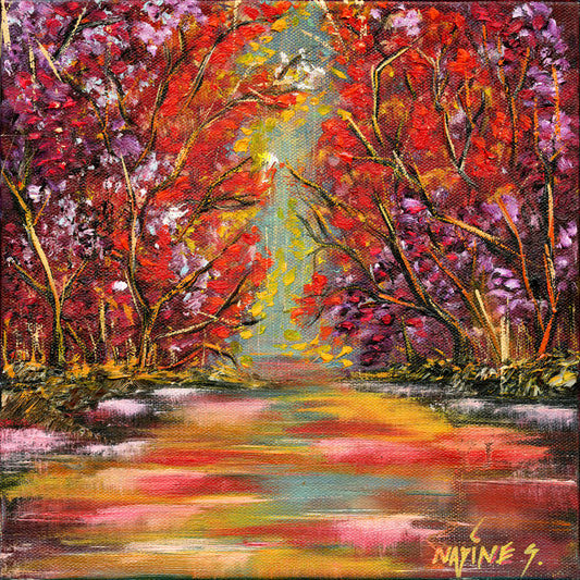 A Vibrant Path to Faith – Original Oil Painting (10x10”)
