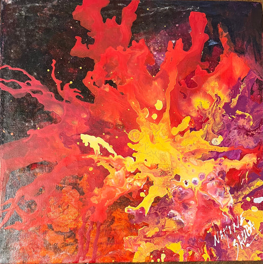 “Love Burst” – Original Acrylic Painting (12x12”)